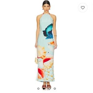 Revolve Muma World Murex Mist Vega Silk Dress Medium Mist